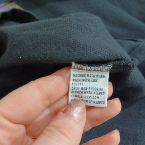 NWT Vintage Polo Ralph Lauren Black Long Sleeve Polo Shirt Red Pony Logo Size XL - Picture 7 of 8